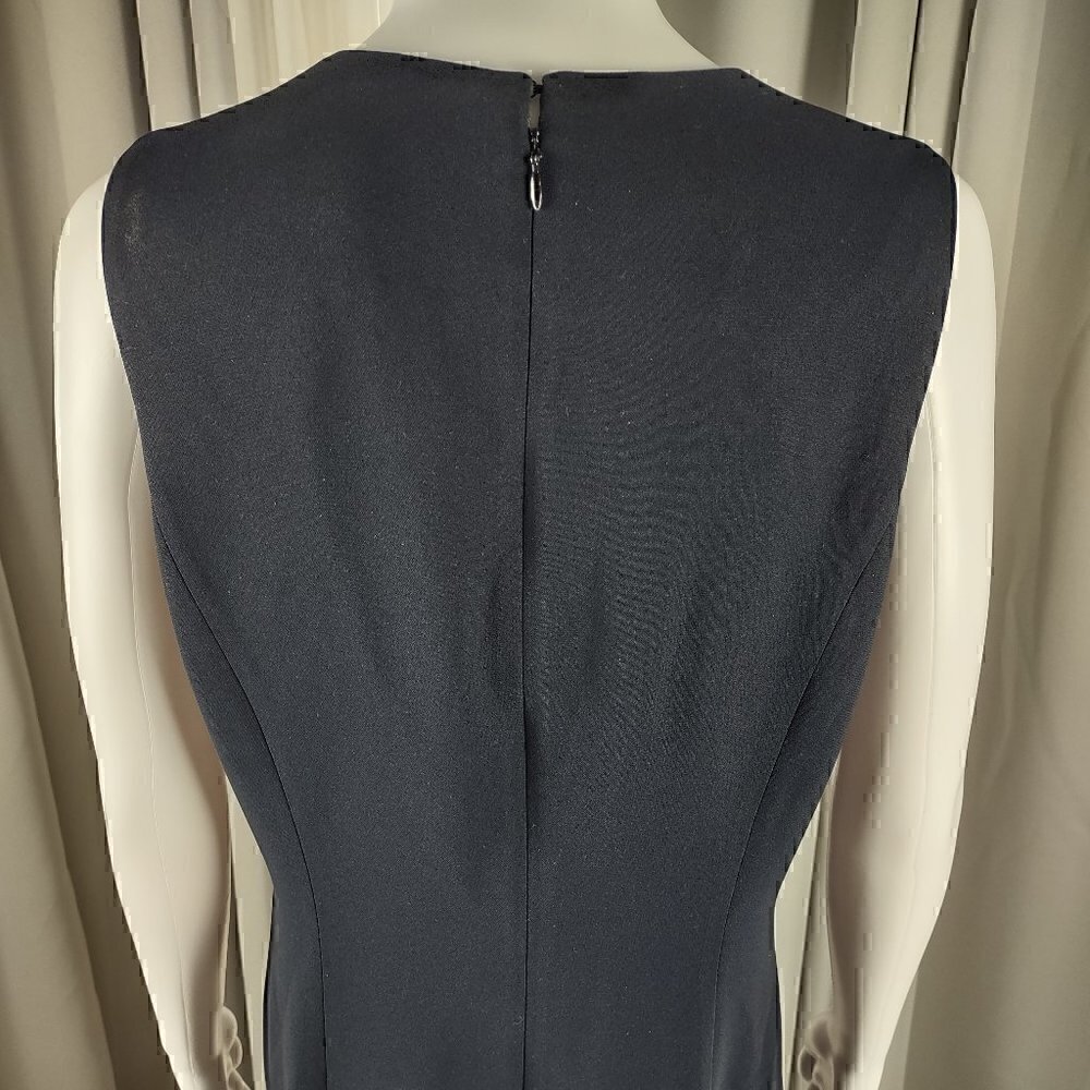 I.N.C. International Concepts Women V-Neck Sleeveless Black Sheath Dress Size 12 - Picture 4 of 10
